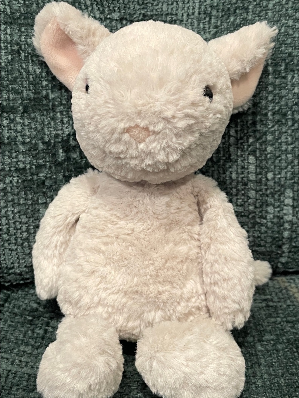 Retired Jellycat Tumbletuft Mouse Plush Gray London Stuffed Toy Textured 8”